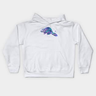 Beaver Watercolor Painting Kids Hoodie